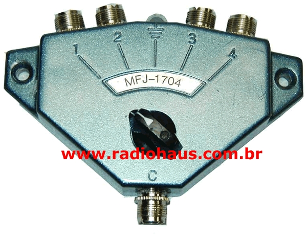 MFJ-1704 Chave Coaxial para 4 Antenas - MFJ