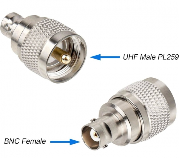 RH-A301 Adaptador UHF macho (PL-259) para BNC fmea Gav 16