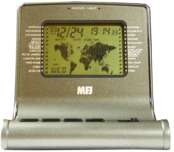 MFJ-112B Relgio com mapa mundi