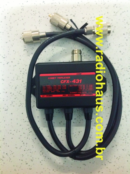 CFX-431B Triplexador 146/446/1.2 GHz com terminais *OFERTA*