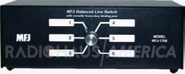 MFJ-1706H Chave de Antena, 6 Posies, Borne de cermica