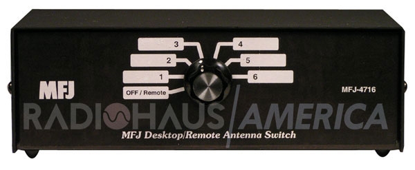 MFJ-4716 Chave de antena, de mesa/remota, 6 Pos., 1.8 - 150MHz