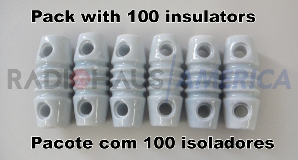 MFJ-16C100 pacote com 100 peas Isolador de cermica MFJ-16C01