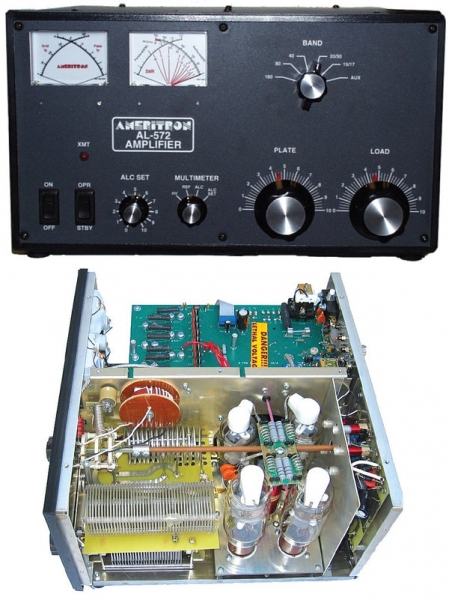 AL-572 HF amplifier, 1300W, (4) 572B tubes, 100/110/120V US